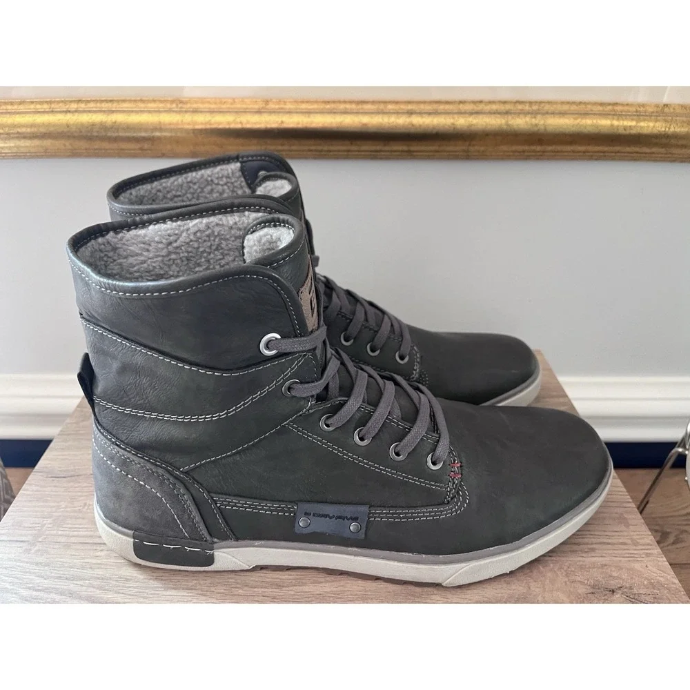 Day Five Shoes Boots Gray High Top Shoes Men's 12 Mervin Lace Up M1